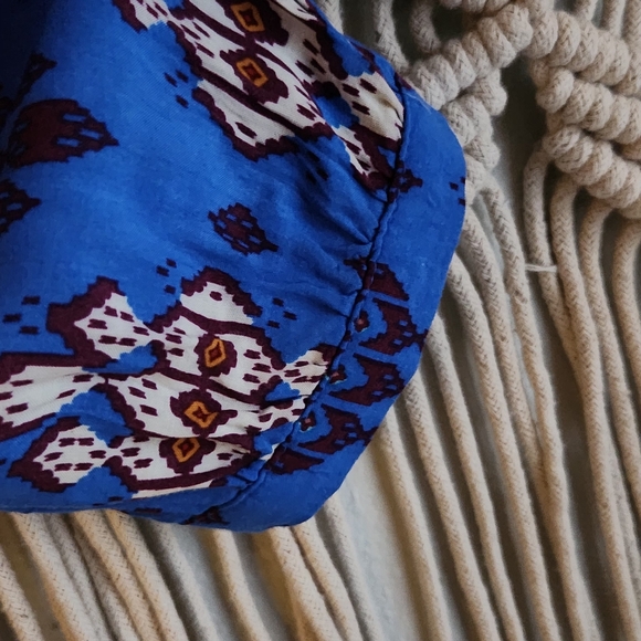 Maeve by Anthropologie Blue Boho‎ Print Button Down Shirt Women’s Size 4 - Picture 6 of 8